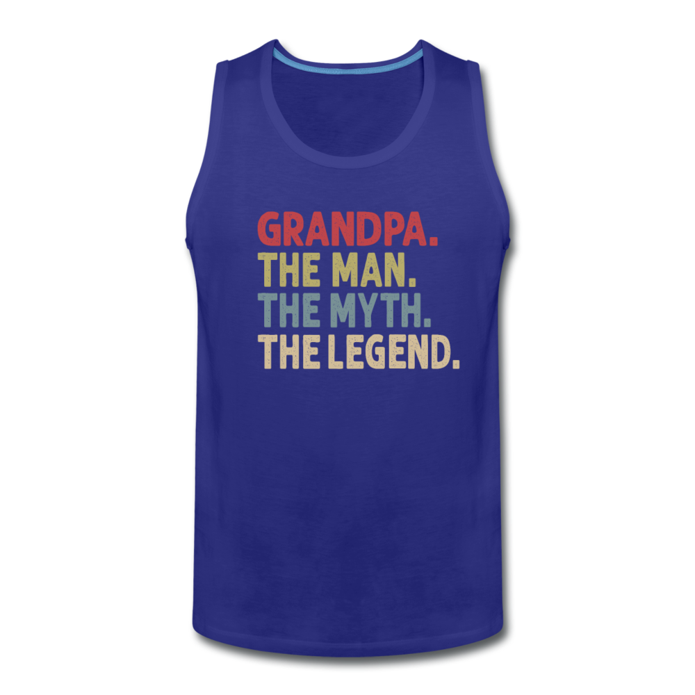 Grandpa The Man the Myth the Legend Men’s Premium Tank - royal blue