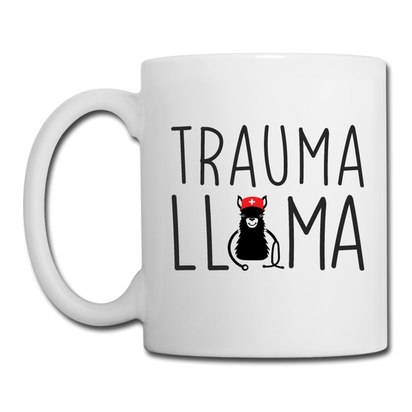 Trauma Llama Coffee/Tea Mug - white