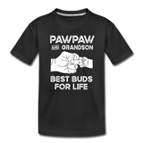 Pawpaw and Grandson Best Buds for Life Toddler Premium Organic T-Shirt - black