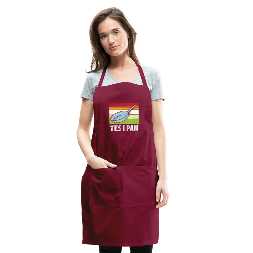 Yes I Pan Adjustable Apron - burgundy