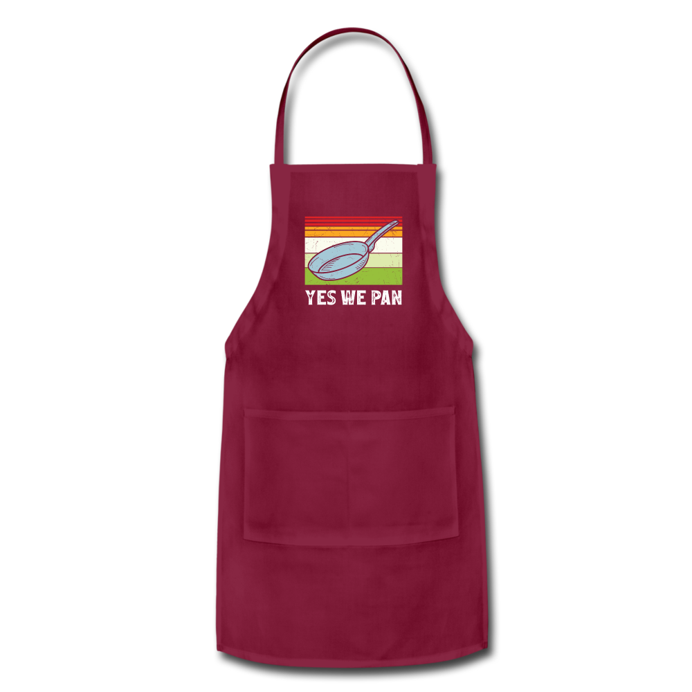 Yes We Pan Adjustable Apron - burgundy