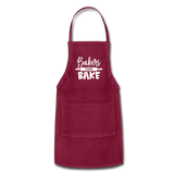 Bakers Gonna Bake Adjustable Apron - burgundy