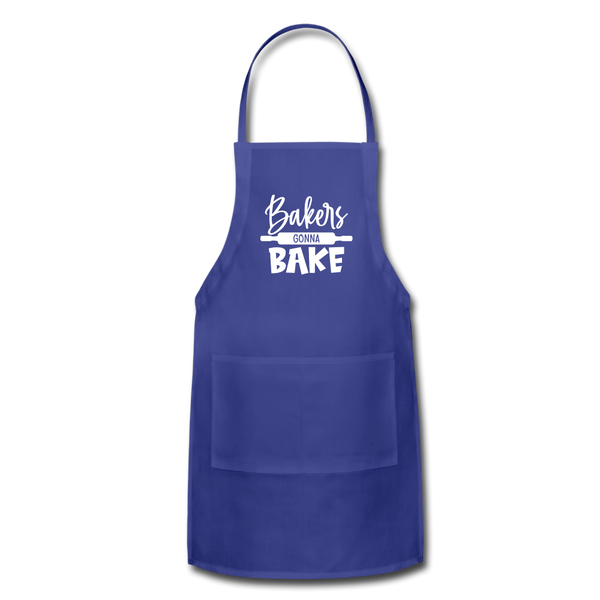 Bakers Gonna Bake Adjustable Apron - royal blue