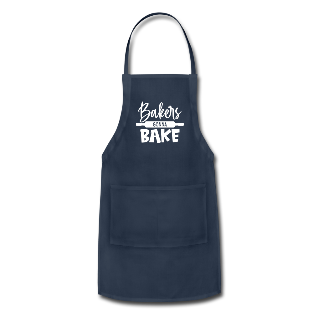 Bakers Gonna Bake Adjustable Apron - navy