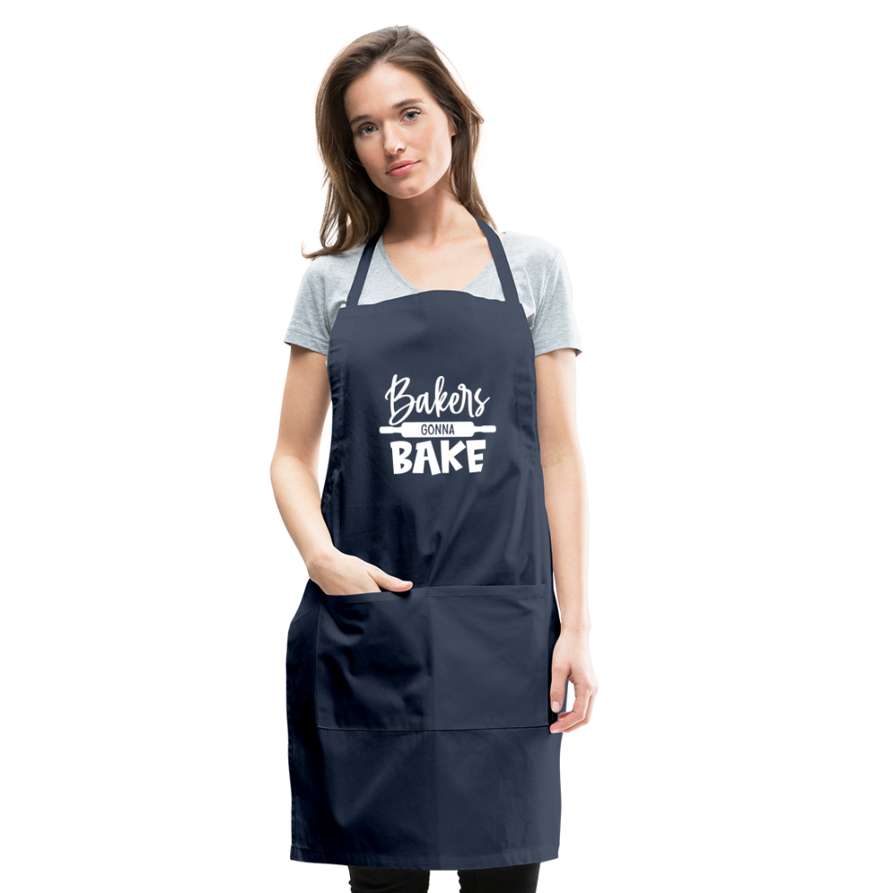 Bakers Gonna Bake Adjustable Apron - navy