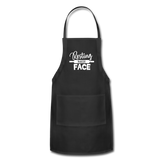 Resting Baker Face Adjustable Apron - black