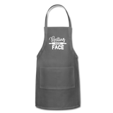 Resting Baker Face Adjustable Apron - charcoal