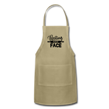 Resting Baker Face Adjustable Apron - khaki
