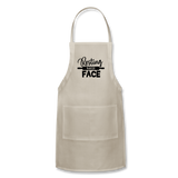 Resting Baker Face Adjustable Apron - natural