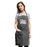 Queen of the Kitchen Adjustable Apron - charcoal