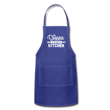 Queen of the Kitchen Adjustable Apron - royal blue
