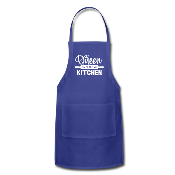 Queen of the Kitchen Adjustable Apron - royal blue