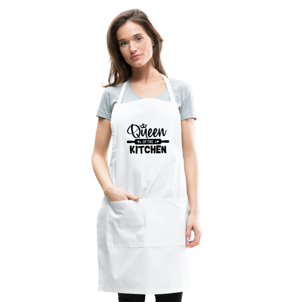 Queen of the Kitchen Adjustable Apron - white
