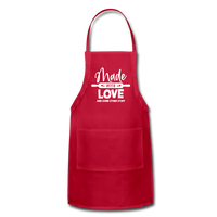 Made with Love and Some Other Stuff Adjustable Apron - red