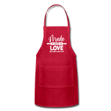 Made with Love and Some Other Stuff Adjustable Apron - red