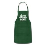 Made with Love and Some Other Stuff Adjustable Apron - forest green
