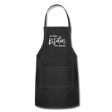 In This Kitchen We Dance Adjustable Apron - black