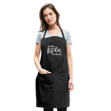 In This Kitchen We Dance Adjustable Apron - black