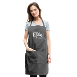 In This Kitchen We Dance Adjustable Apron - charcoal
