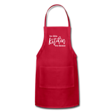 In This Kitchen We Dance Adjustable Apron - red