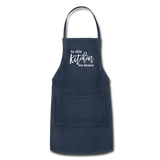 In This Kitchen We Dance Adjustable Apron - navy