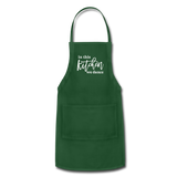 In This Kitchen We Dance Adjustable Apron - forest green