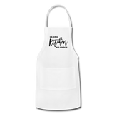 In This Kitchen We Dance Adjustable Apron - white