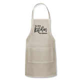 In This Kitchen We Dance Adjustable Apron - natural