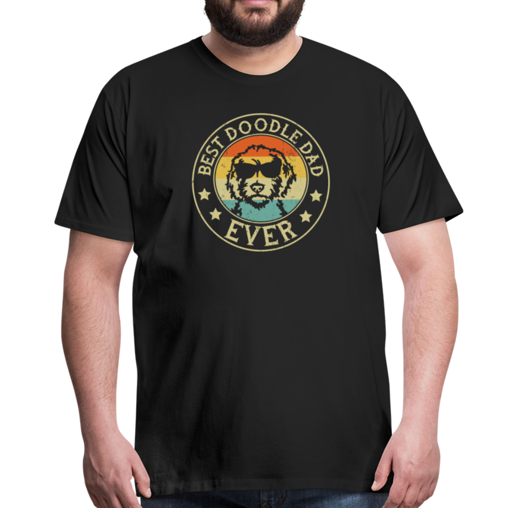 Best Doodle Dad Ever Men's Premium T-Shirt - black