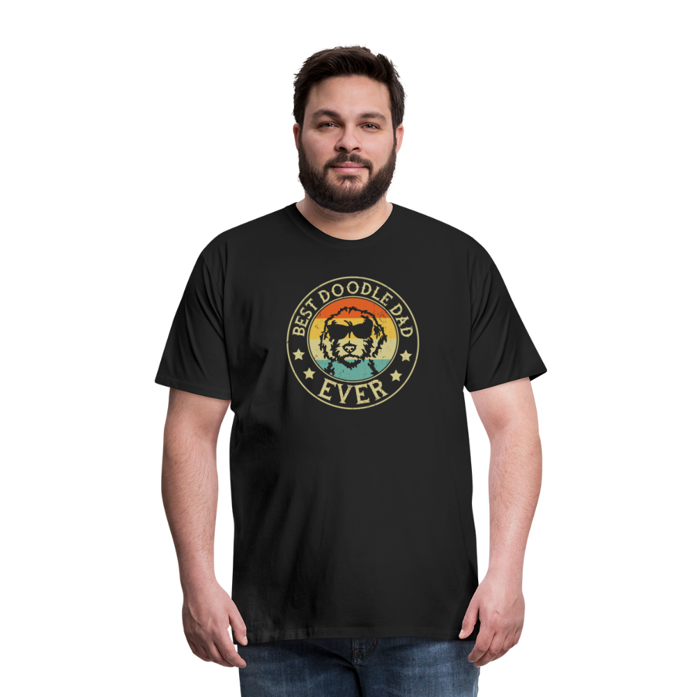 Best Doodle Dad Ever Men's Premium T-Shirt - black