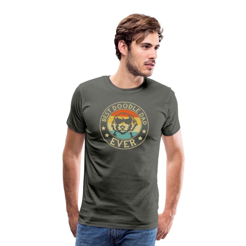 Best Doodle Dad Ever Men's Premium T-Shirt - asphalt gray