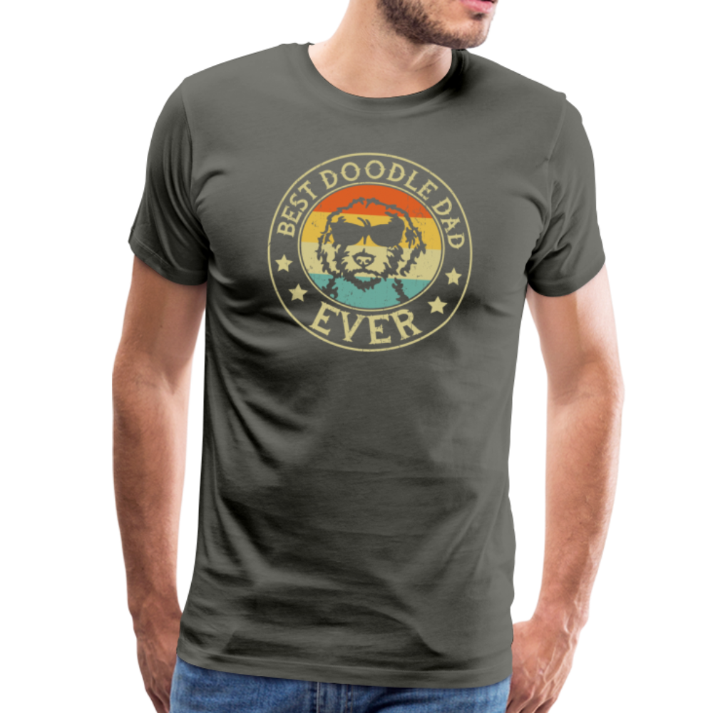 Best Doodle Dad Ever Men's Premium T-Shirt - asphalt gray