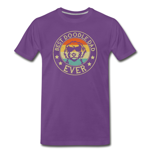 Best Doodle Dad Ever Men's Premium T-Shirt - purple