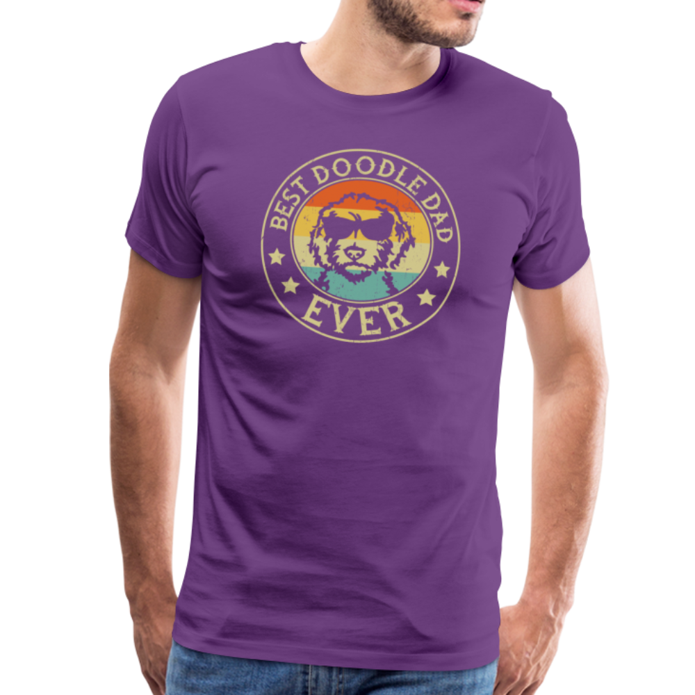 Best Doodle Dad Ever Men's Premium T-Shirt - purple