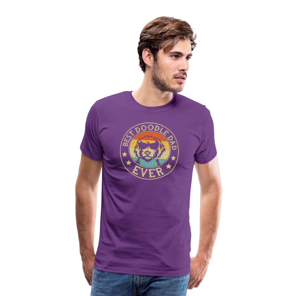 Best Doodle Dad Ever Men's Premium T-Shirt - purple