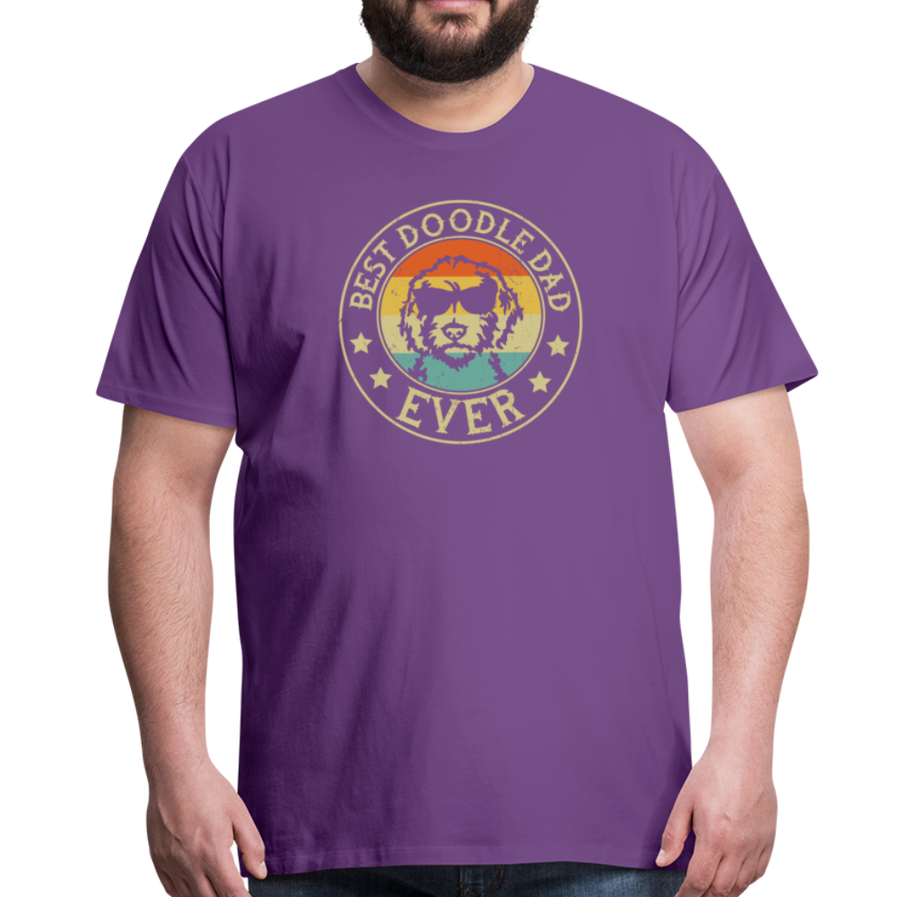 Best Doodle Dad Ever Men's Premium T-Shirt - purple