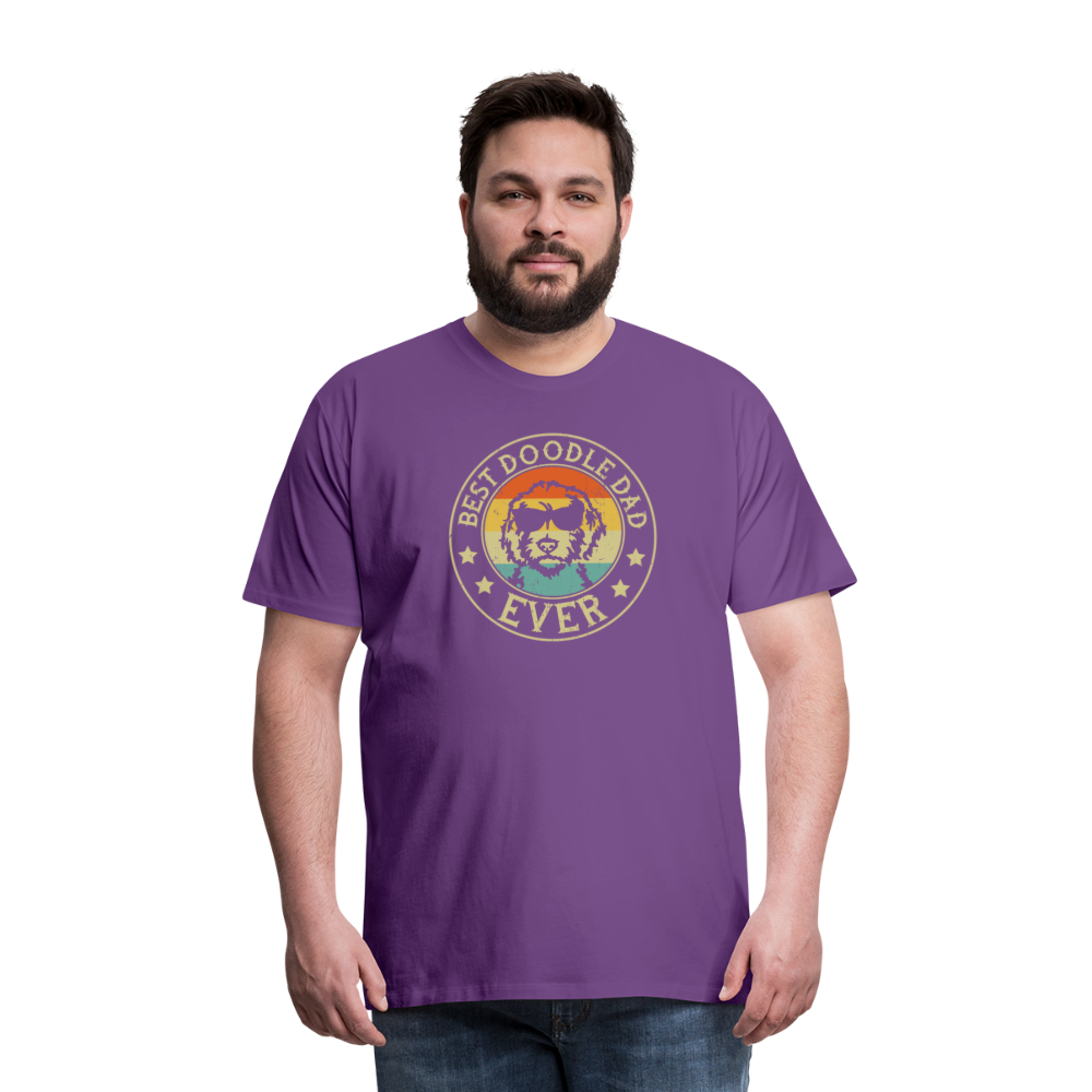 Best Doodle Dad Ever Men's Premium T-Shirt - purple