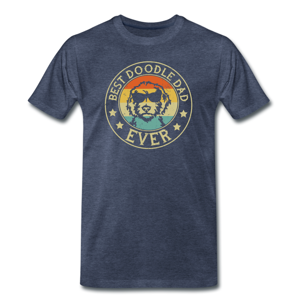 Best Doodle Dad Ever Men's Premium T-Shirt - heather blue