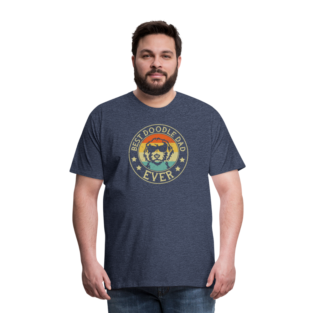 Best Doodle Dad Ever Men's Premium T-Shirt - heather blue