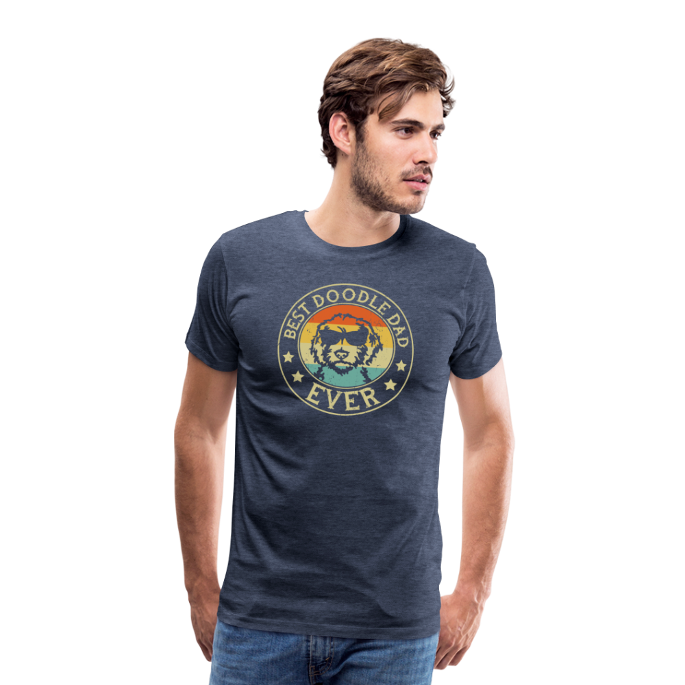 Best Doodle Dad Ever Men's Premium T-Shirt - heather blue