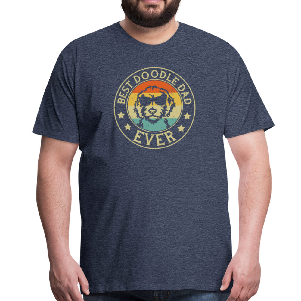 Best Doodle Dad Ever Men's Premium T-Shirt - heather blue