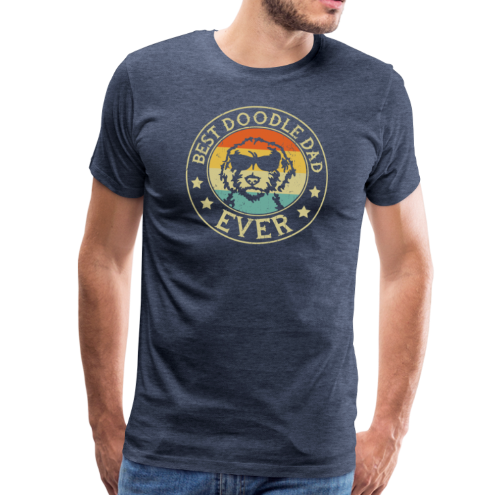 Best Doodle Dad Ever Men's Premium T-Shirt - heather blue