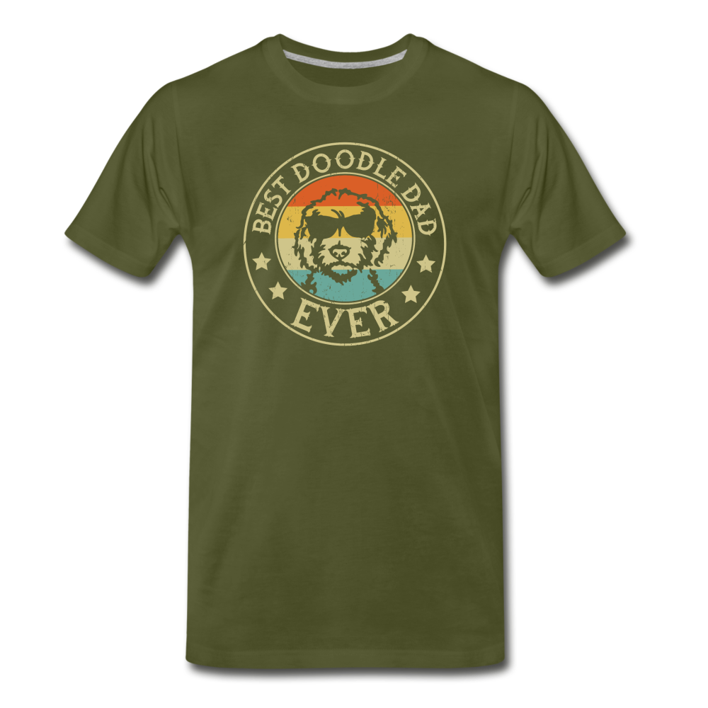 Best Doodle Dad Ever Men's Premium T-Shirt - olive green