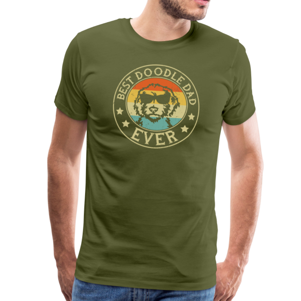 Best Doodle Dad Ever Men's Premium T-Shirt - olive green