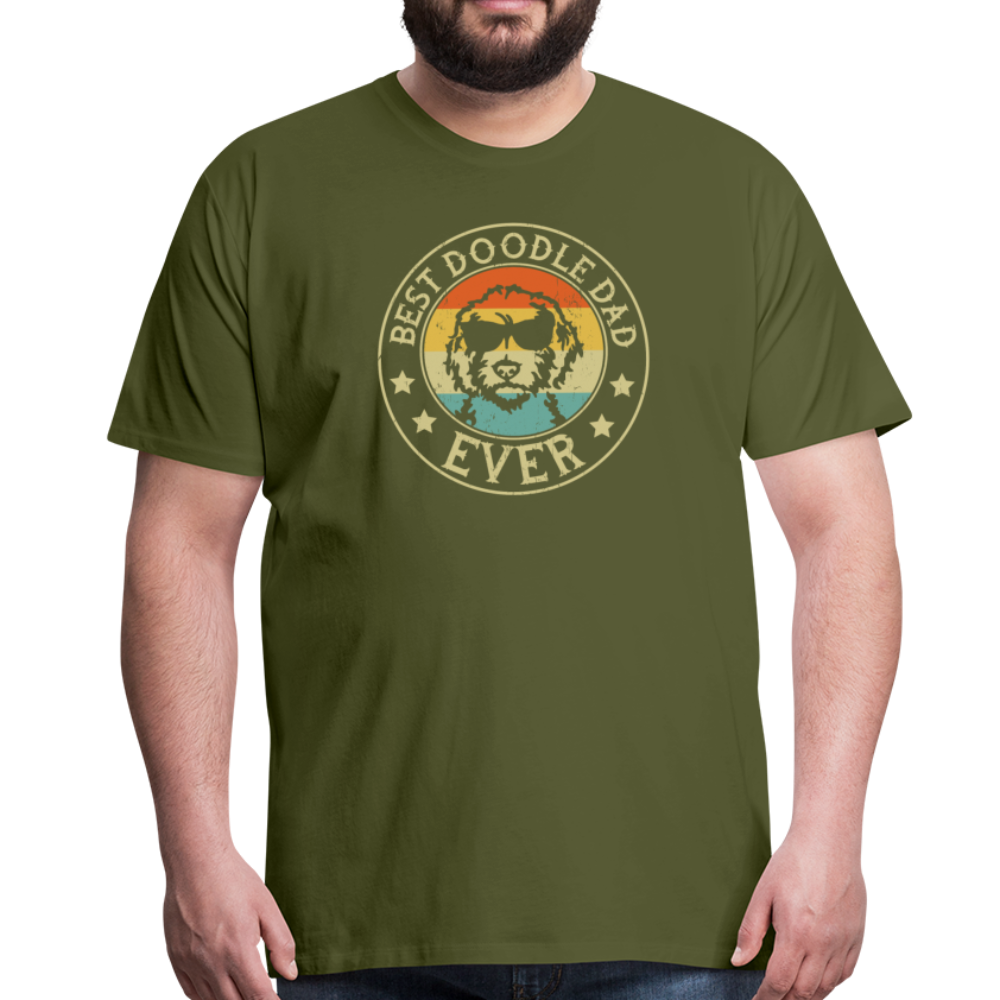 Best Doodle Dad Ever Men's Premium T-Shirt - olive green