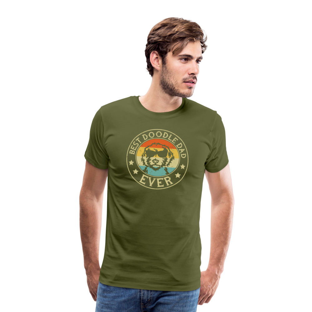 Best Doodle Dad Ever Men's Premium T-Shirt - olive green