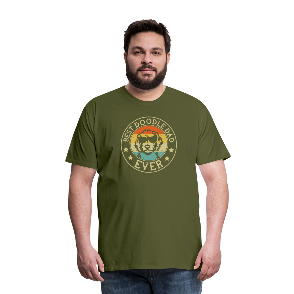 Best Doodle Dad Ever Men's Premium T-Shirt - olive green