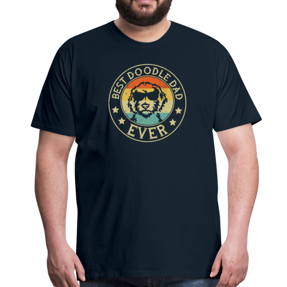 Best Doodle Dad Ever Men's Premium T-Shirt - deep navy
