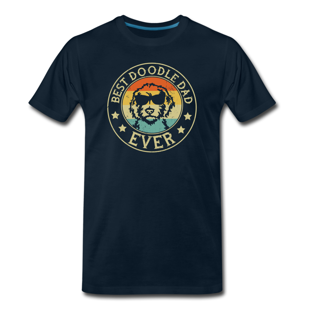 Best Doodle Dad Ever Men's Premium T-Shirt - deep navy