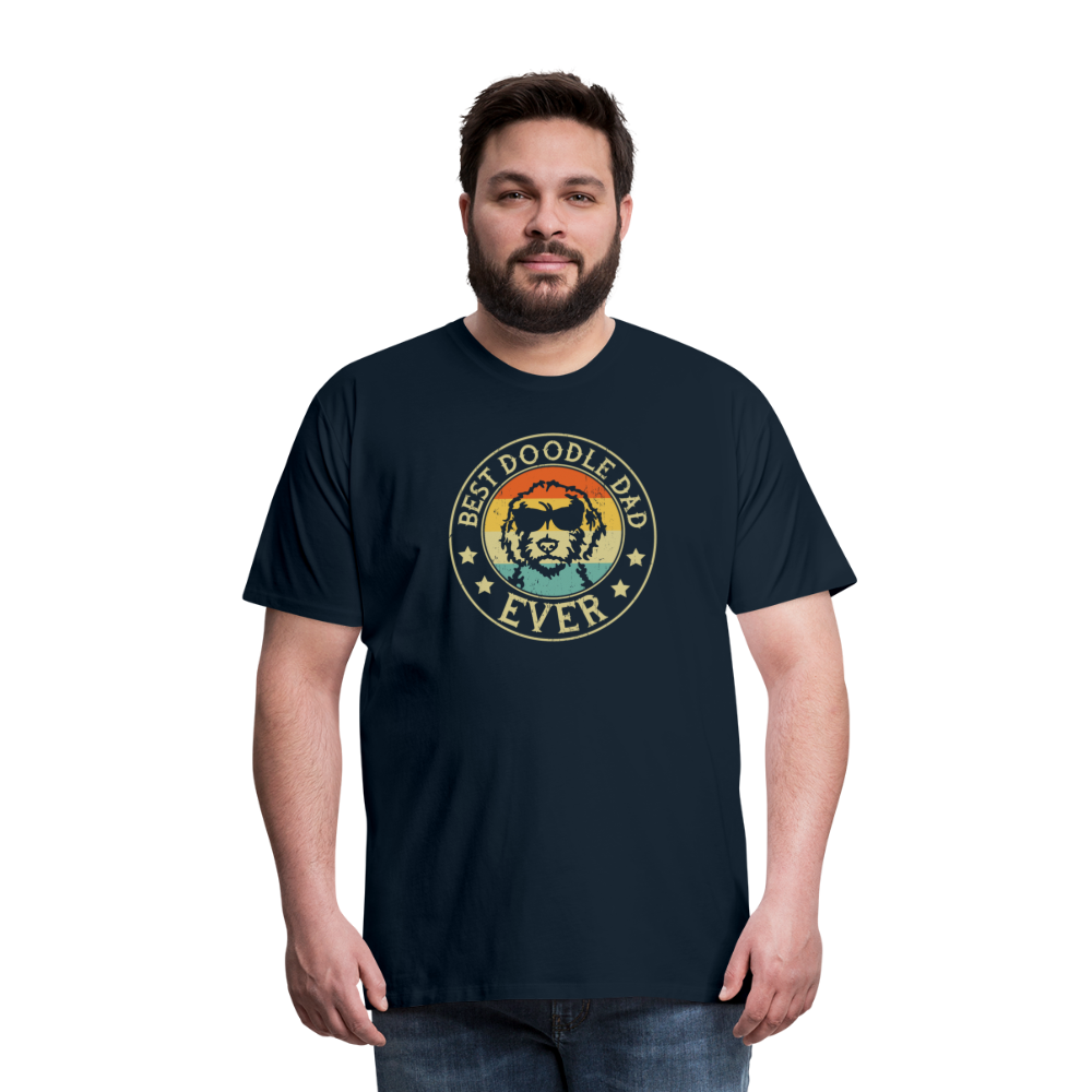 Best Doodle Dad Ever Men's Premium T-Shirt - deep navy